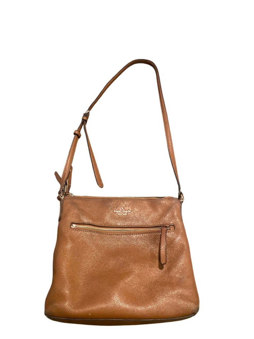 kate spade tan pebble leather crossbody bag( see description)